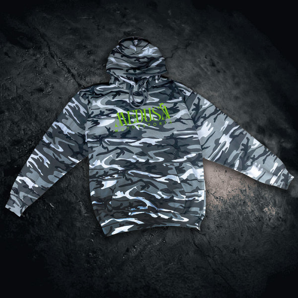 Medusa Light Camo Hoodie With Green Logo